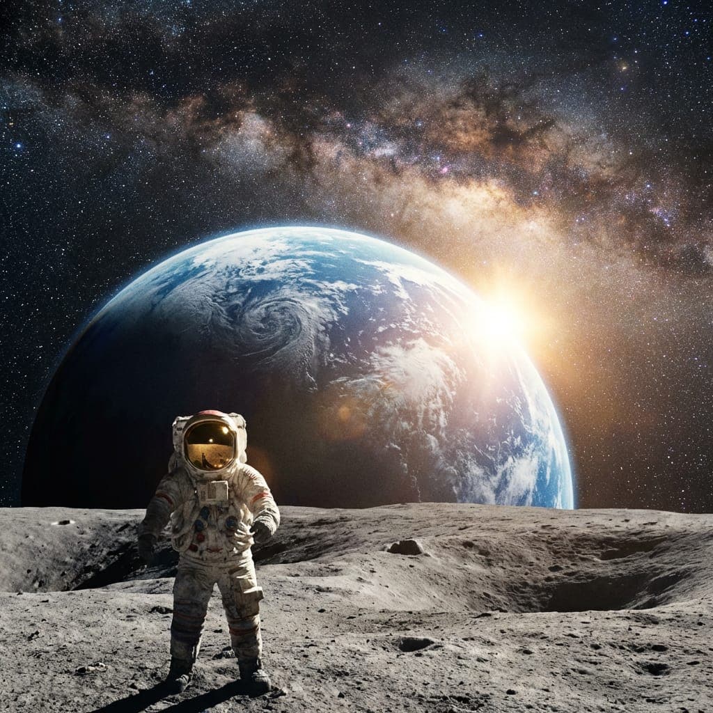 Astronauta na Księżycu