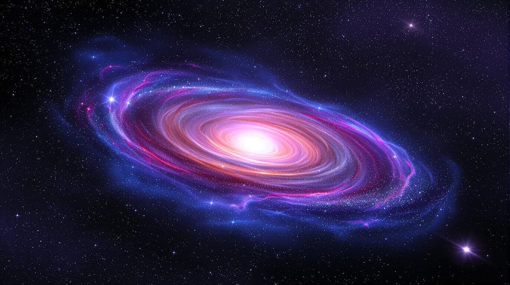 Kolizja galaktyk w kosmosie