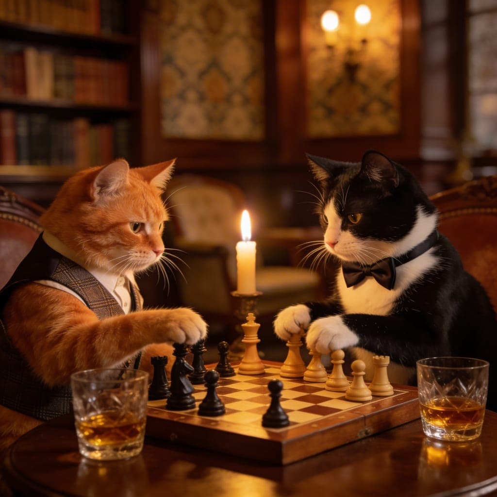 Kotki grające w szachy