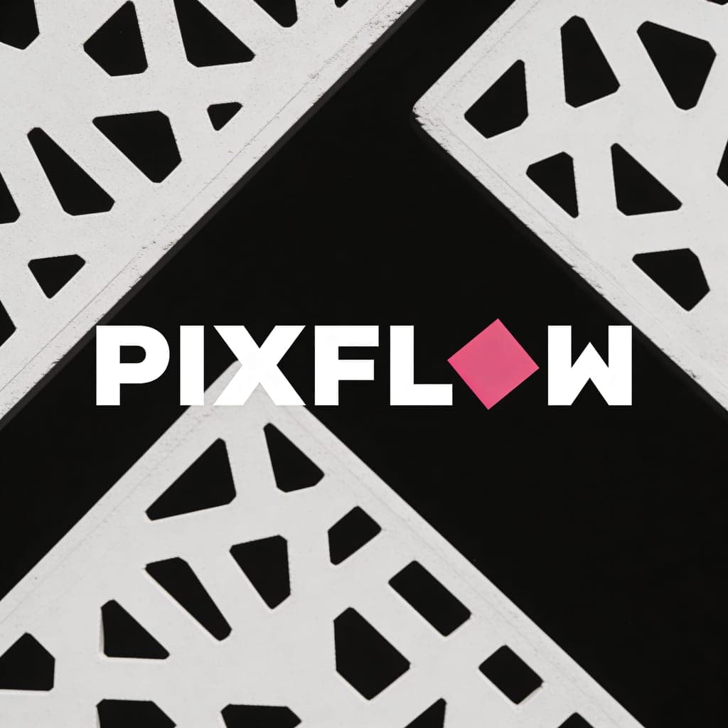 PIXFLOW — wordmark agencji kreatywnej