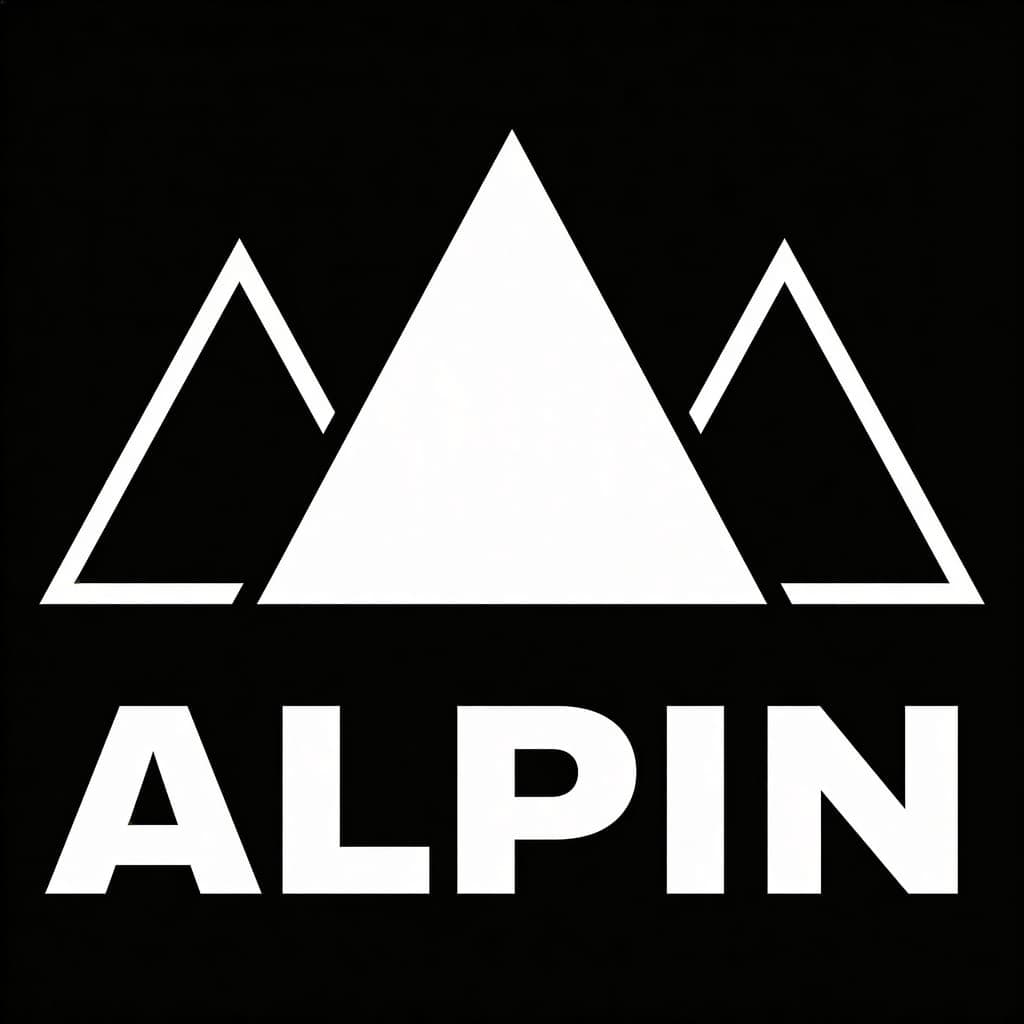ALPIN — logo outdoorowe z górami