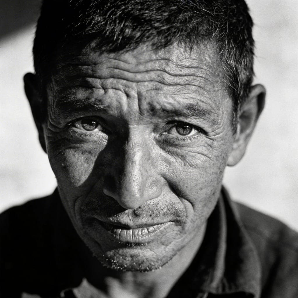 Portret mężczyzny, czarno-białe