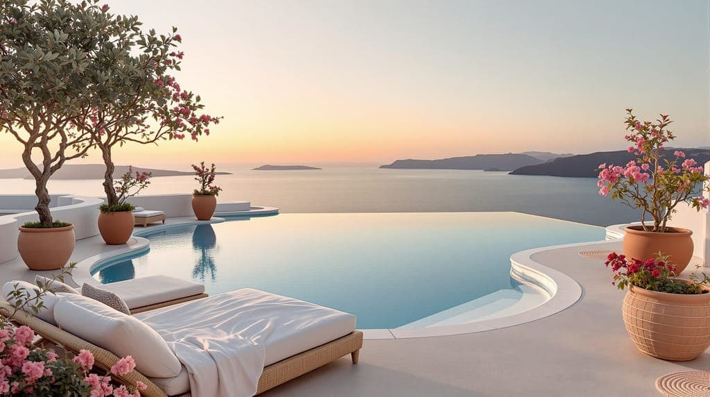 Taras infinity, widok na morze