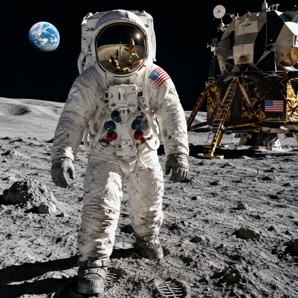 Astronauta na Księżycu